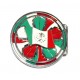Пряжка на ремень с вращающимся внутренним диском "Флаг Мексики"