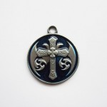Подвеска "Кельтский крест" (синяя эмаль)